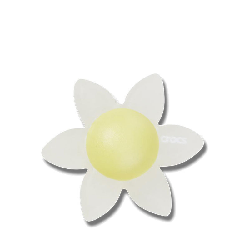 Crocs Iridescent Flower with Yellow Jibbitz