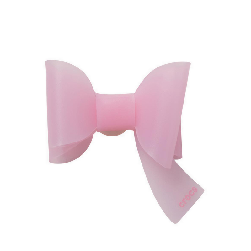 Crocs Pink Asymmetrical Bow Jibbitz