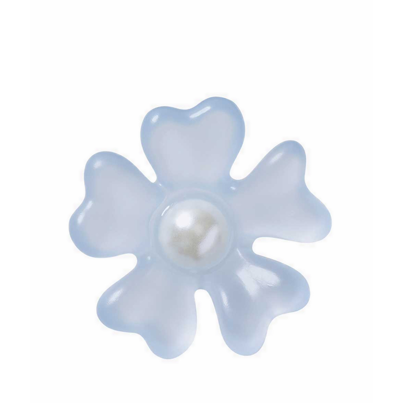 Crocs Blue Frost Matte Pearl Flower Jibbitz