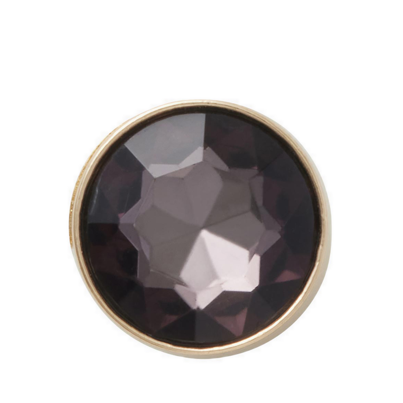 Crocs Gold and Black Circle Gem Jibbitz