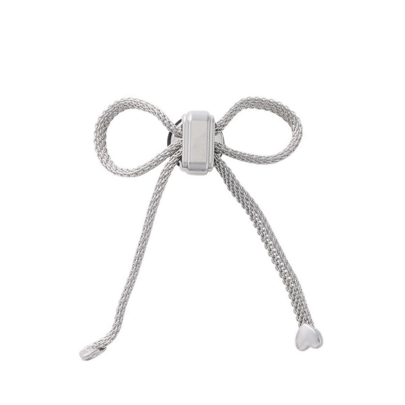 Crocs Long Strand Silver Bow Jibbitz