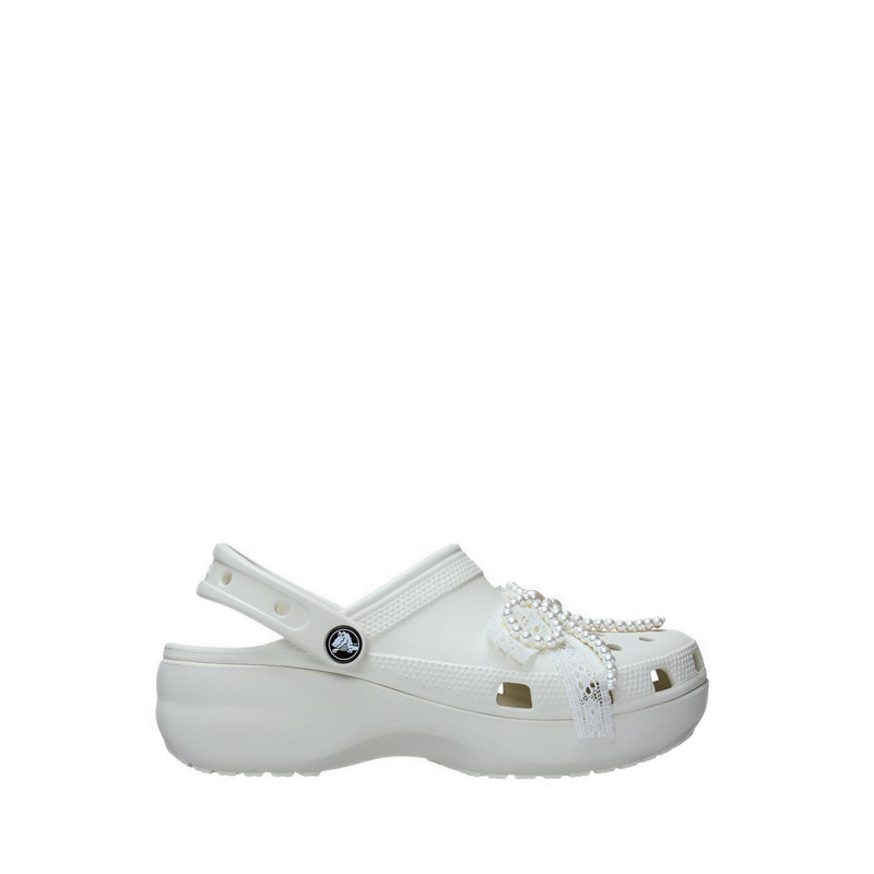 Crocs Classic Pearly Lace Platform Women Clog - Linen