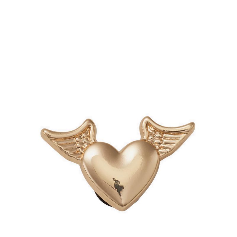 Crocs Gold Heart with Wings Jibbitz