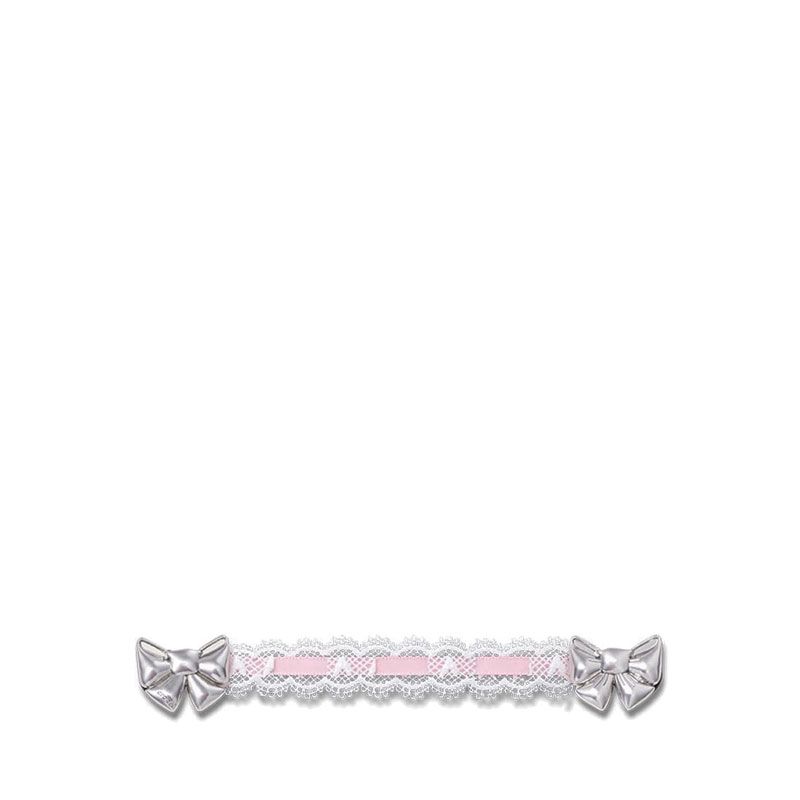 Crocs Lace and Pink Ribbon Chain Jibbitz