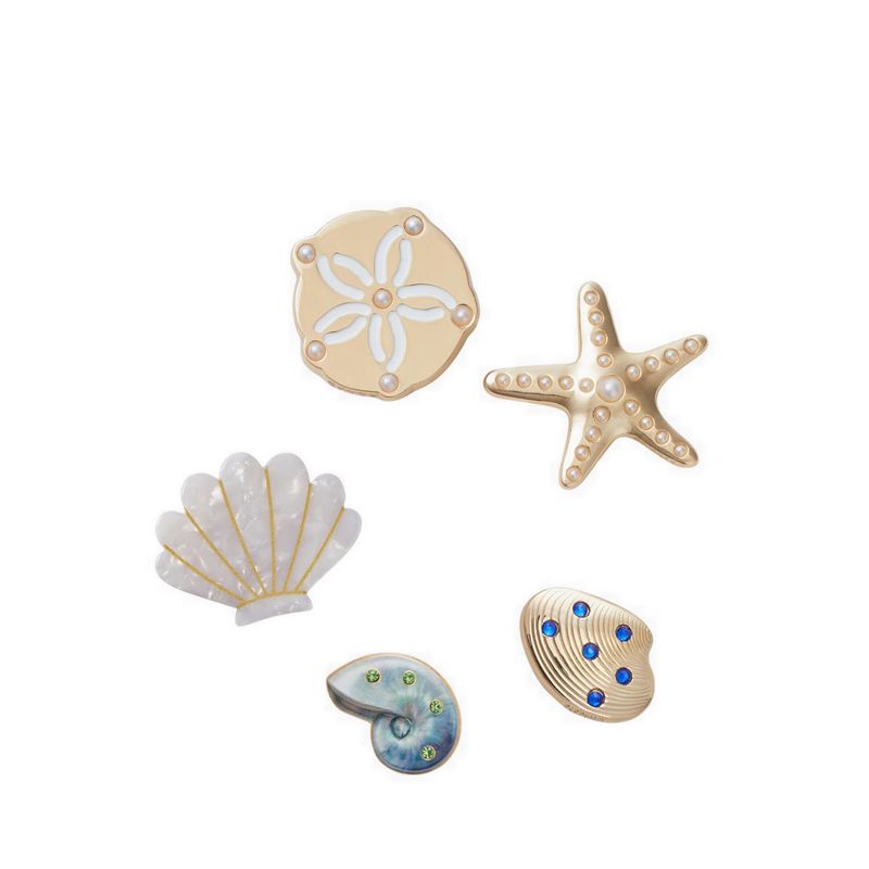 Crocs Gold Seashell 5 Pack Jibbitz