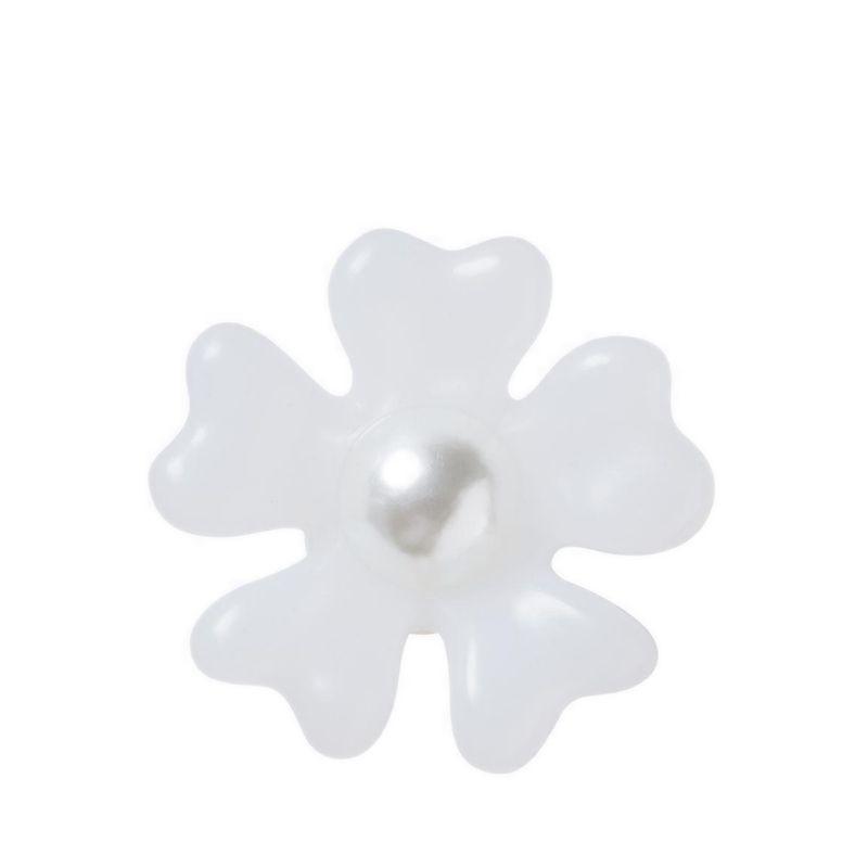 Crocs Tiny White Matte Pearl Flower Jibbitz