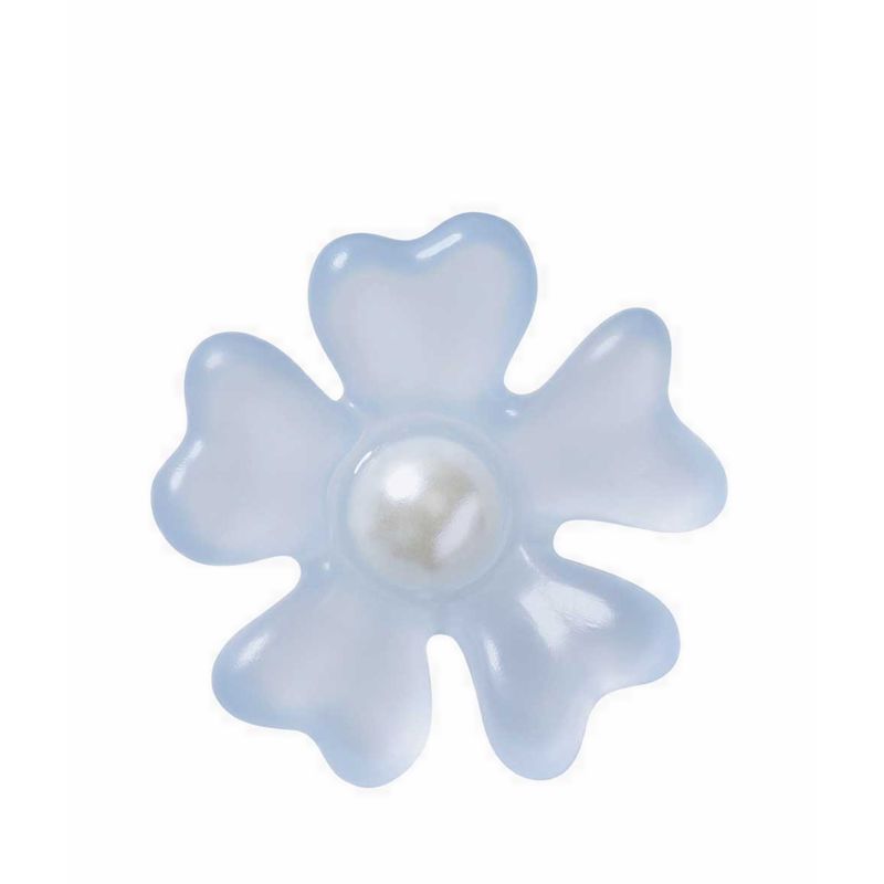 Crocs Blue Frost Matte Pearl Flower Jibbitz