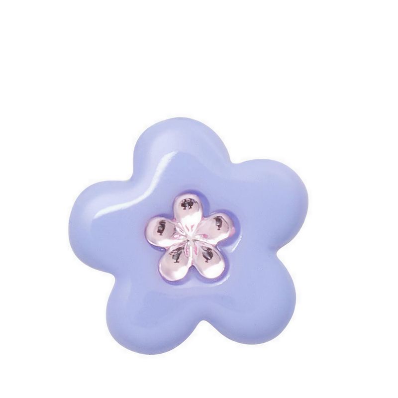 Crocs Purple Flower with Pink Gem Jibbitz