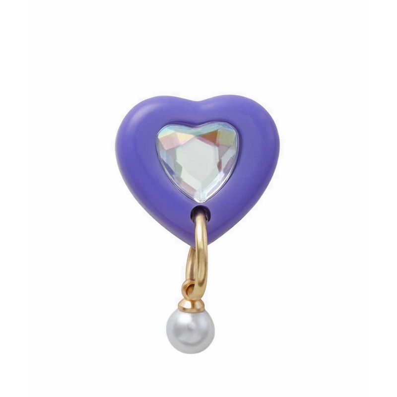 Crocs Purple Heart With Pearl Jibbitz