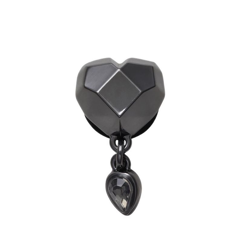Crocs Punk Gunmetal Heart Jibbitz