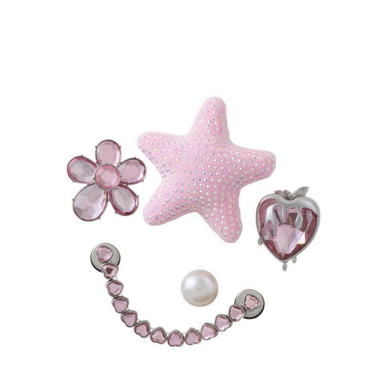 Crocs Pink and Pearl 5 Pack Jibbitz
