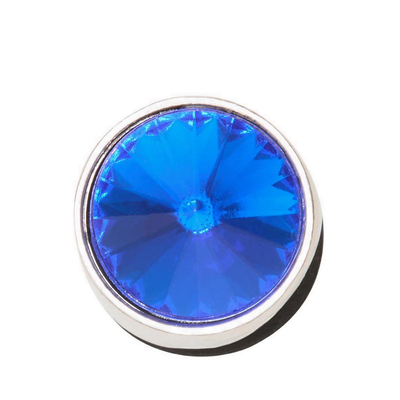 Crocs Silver Blue Stud Jibbitz