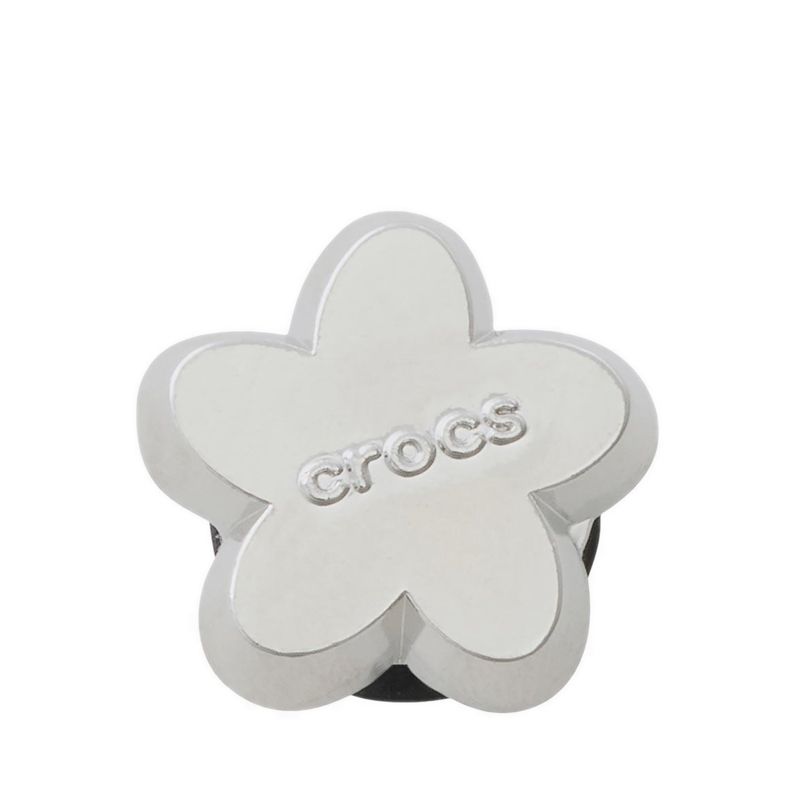Crocs Silver Crocs Flower Jibbitz