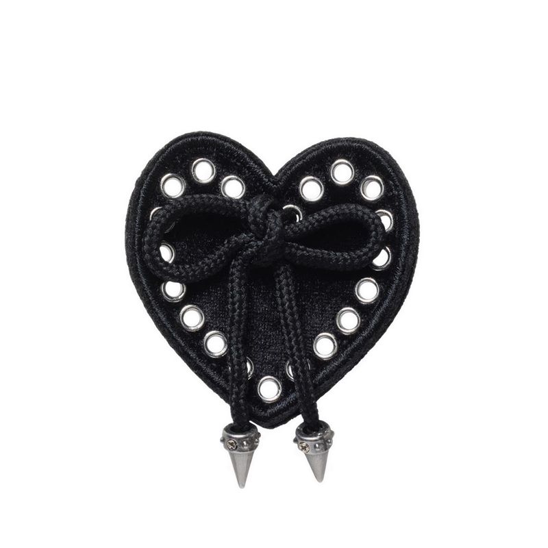 Crocs Black Heart with Bow Jibbitz