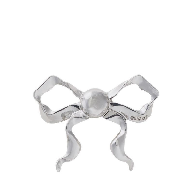 Crocs Frilly Silver Bow Jibbitz