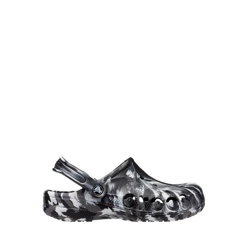 Crocs Baya Marbled Unisex Clog - Black/White