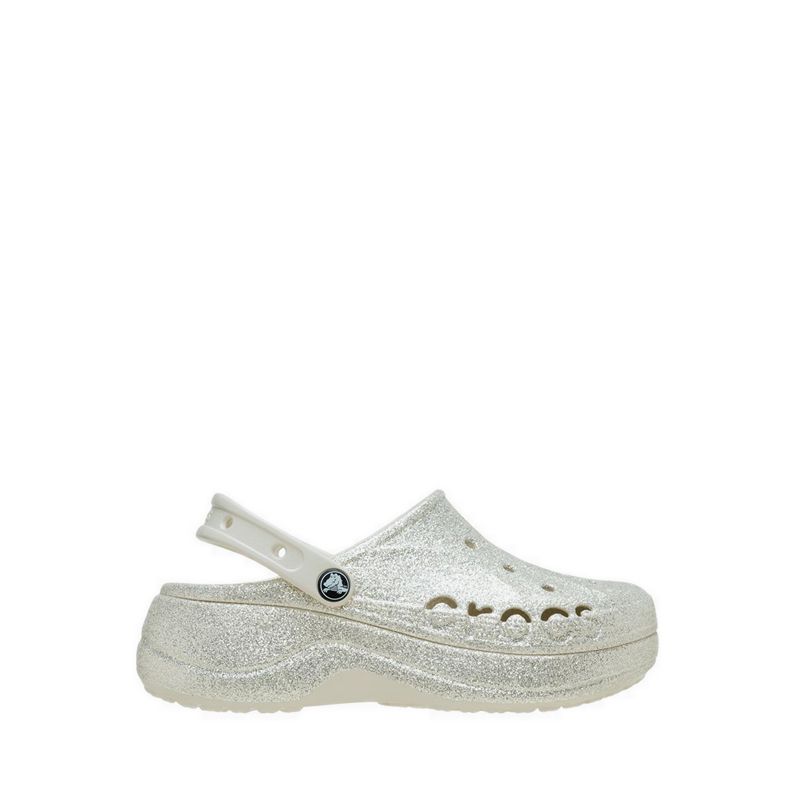 Crocs Baya Platform Glitter Women Clog - Stucco