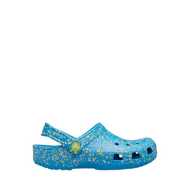 Crocs Classic Paint Splatter Kids Clog - Marina/Multi