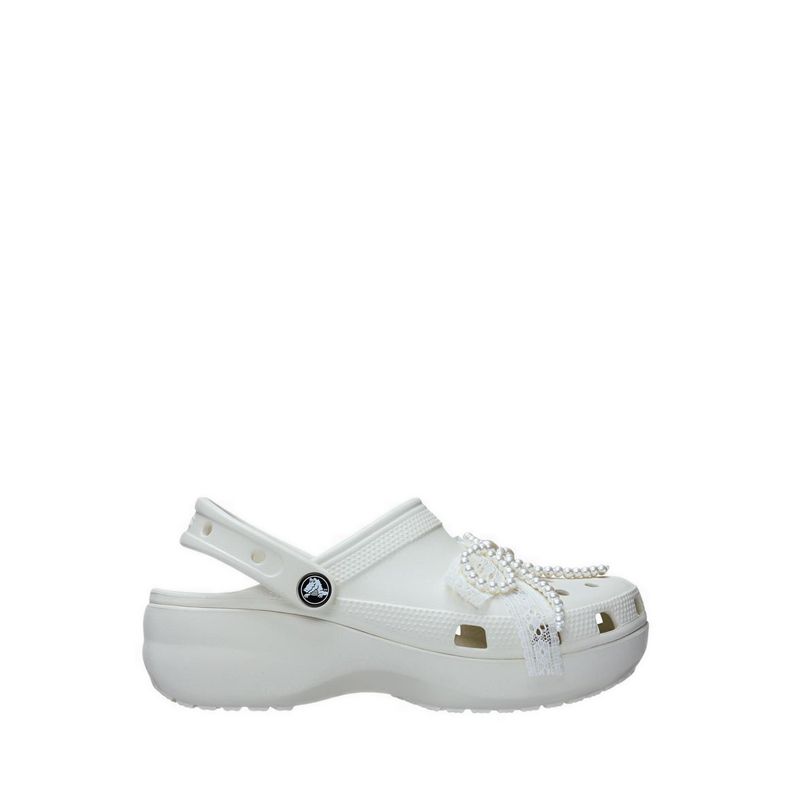 Crocs Classic Pearly Lace Platform Women Clog - Linen