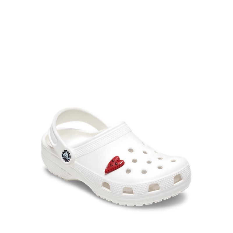 Crocs Jibbitz Red Heart Face